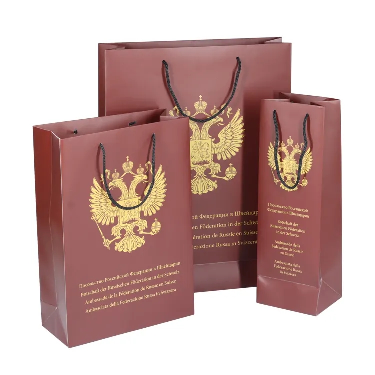 Luxury Boutique Gift Shopping Paper Bags with Handle