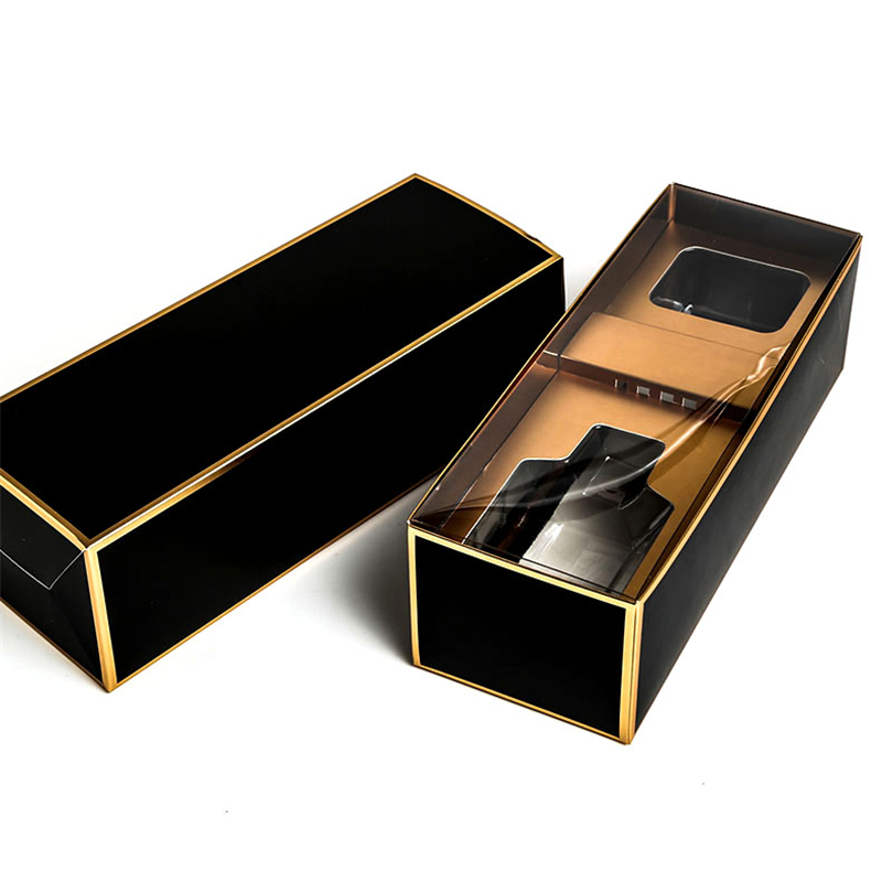 OEM Gift Black Luxury Custom Cosmetic Bottle Packaging Box