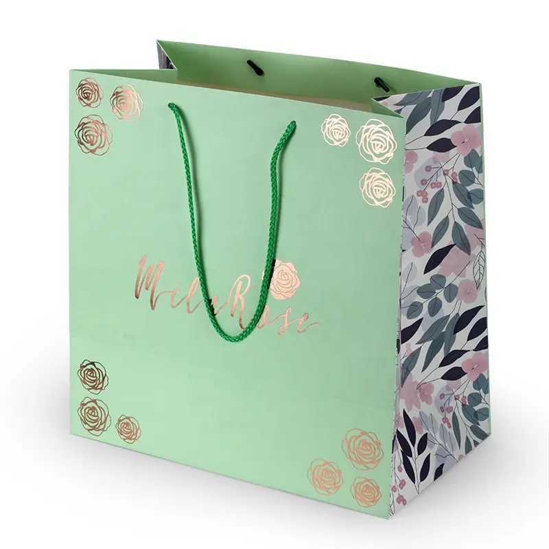 Custom Printed Matte Luxury Retail Paper Shopping Bags with Logos