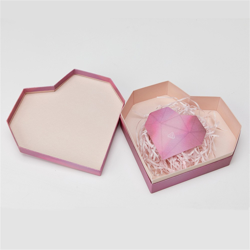 New Customized Large Heart Shaped Recycle Eco-Friendly Printed Paper Box for Cosmetic