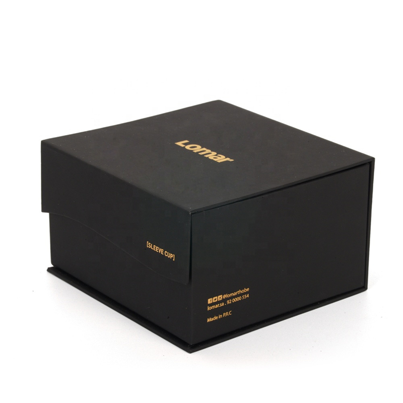 Custom Black Magnetic Luxury Jewelry Watch Gift Packaging Cardboard Paper Box