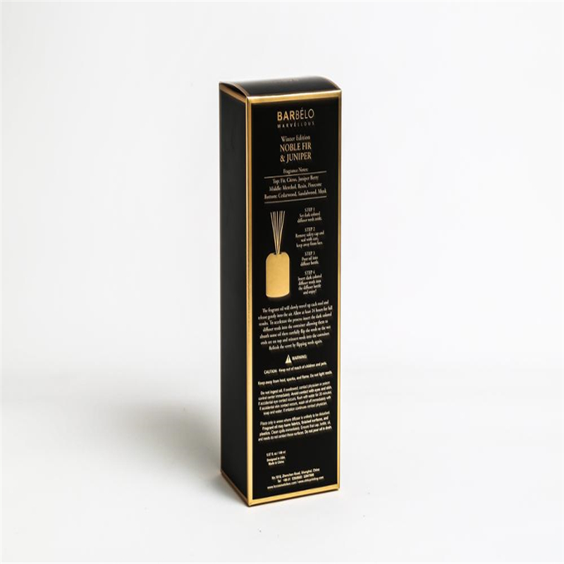 OEM Gift Black Luxury Custom Cosmetic Bottle Packaging Box